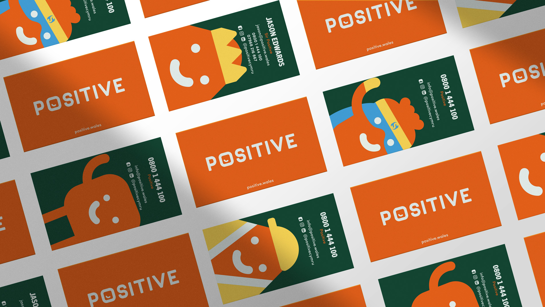 Positive business card design